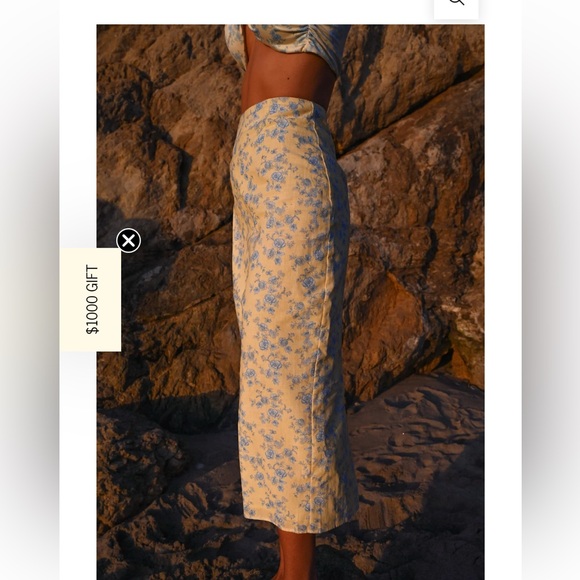 YLLW THE LABEL - HARMONY LINEN SKIRT — BUTTER TOILE Size XS - Picture 5 of 16